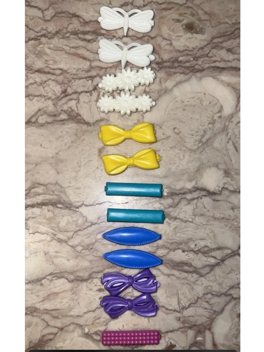 Vintage Lot Goody Barrette Clips 80s 90s Plastic Butterfly’s Ribbon Bow Daisy